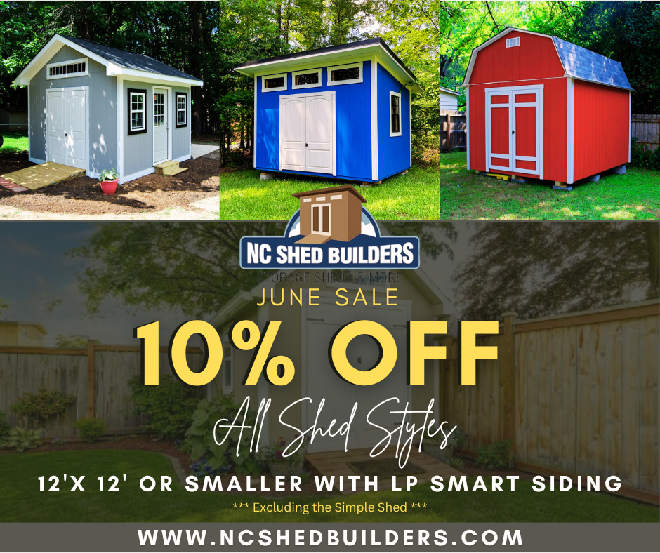 10% Off Shed June Special by NC Shed Builders