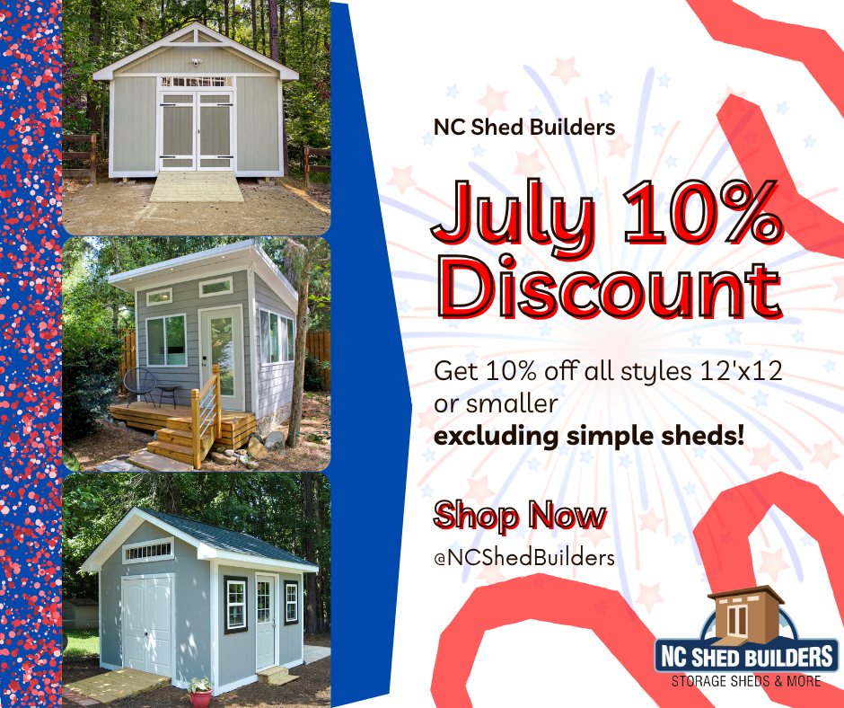 10% Off Shed July Special by NC Shed Builders
