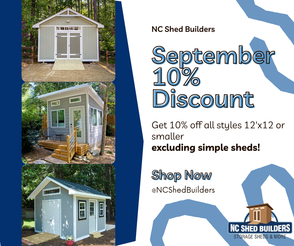 10% Off Shed September Special by NC Shed Builders