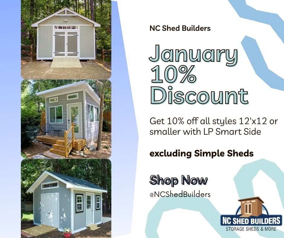10% Off Shed January Special by NC Shed Builders